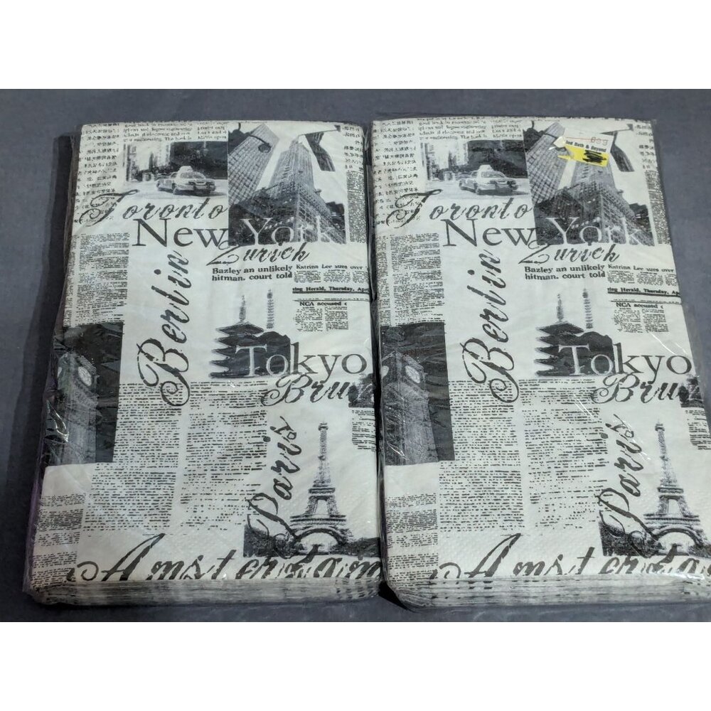 World City Napkins 16 ct. 3 ply Measures 16x12 and this is a Lot of 2